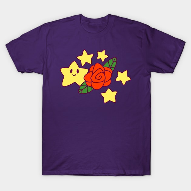 Rose and Stars T-Shirt by saradaboru